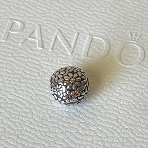 Pandora Sterling Lazy Daisy Flower Clip Charm